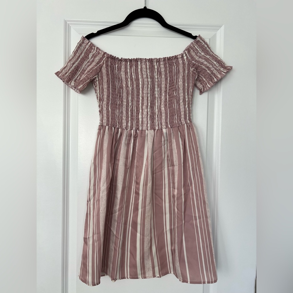 Show Me Your Mumu Pink and White Dolly Smocked Dress - Picture 14 of 16